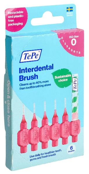 TEPE Interdental Brush 0.4mm pink 6 Stk