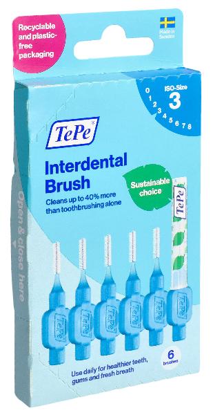 TEPE Interdental Brush 0.6mm blau 6 Stk