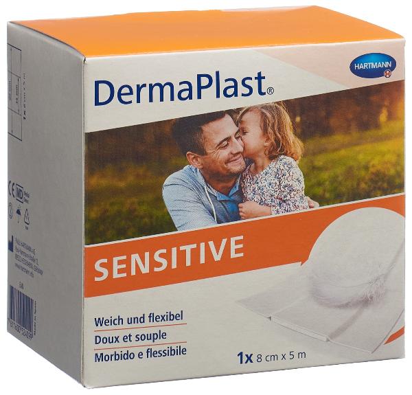 DERMAPLAST Sens Schnellverb 8cmx5m wei