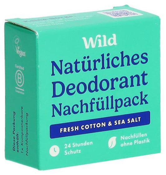 DrogerieMarkt24 - DrogerieMarkt24 WILD Deo Stick Fresh Cotton Nachfüll 40 g - DrogerieMarkt24
