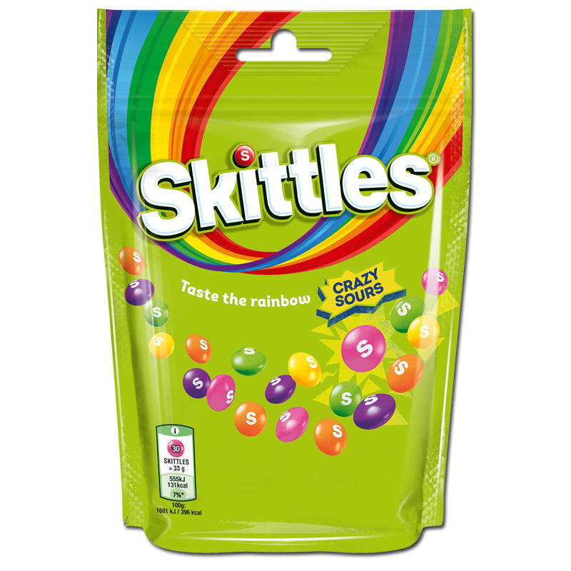 Skittles Crazy Sours Kaubonbons 136,0 g
