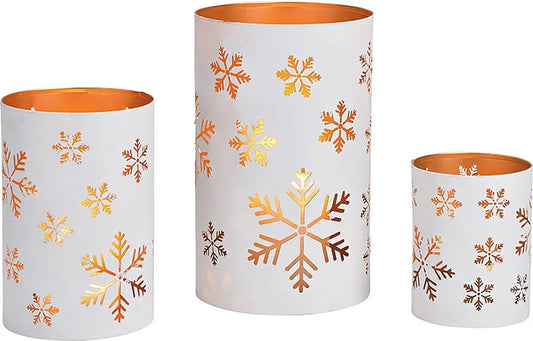 Windlicht TRIO Schneeflocke 13x20cm