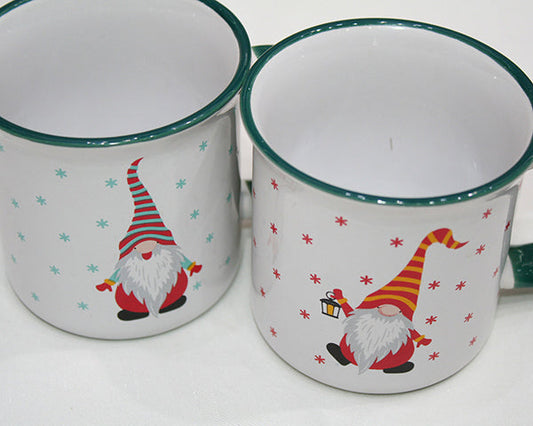Kaffeebecher Wichtel 8,7x8,6cm, 2 Motive sortiert