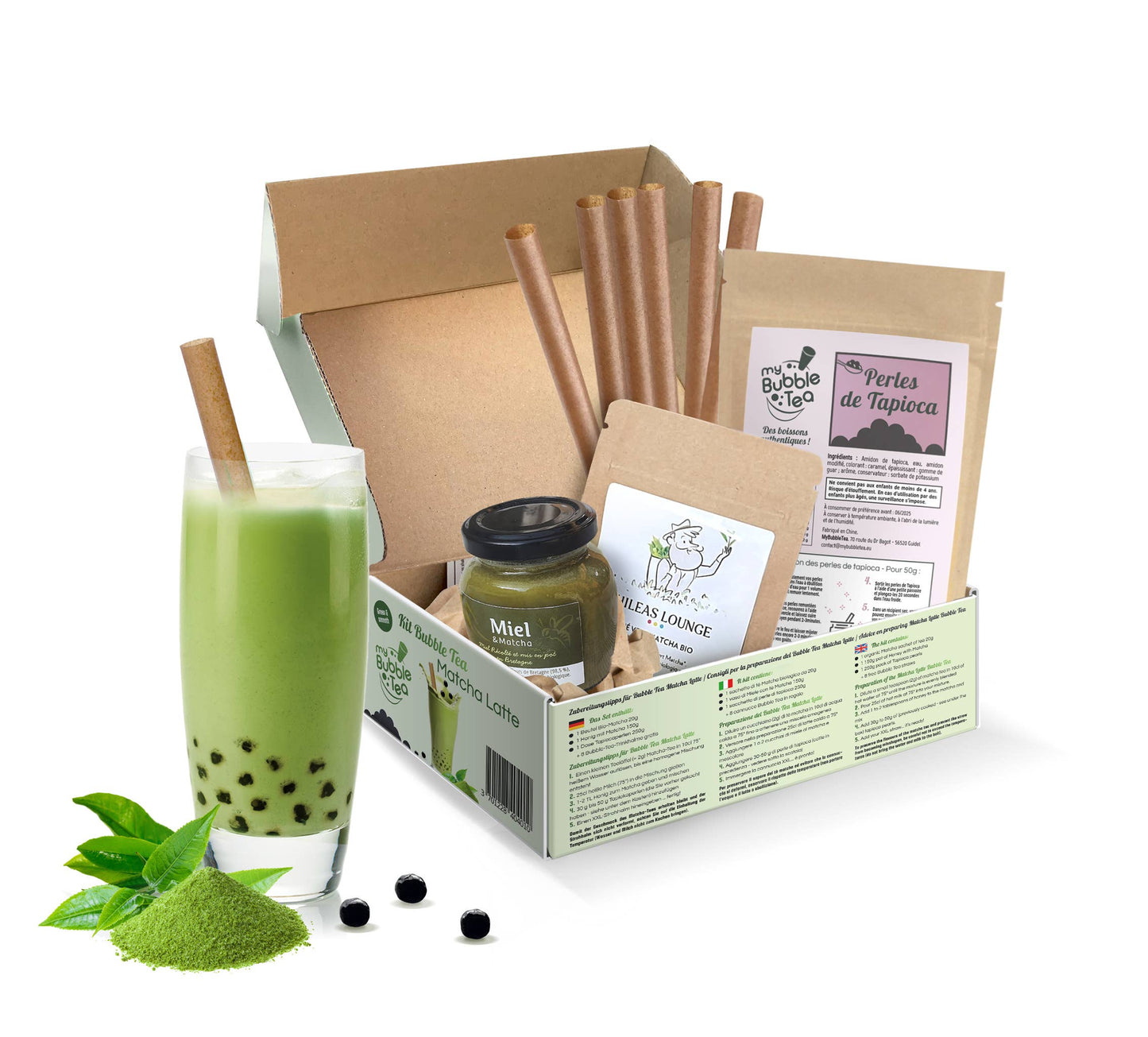 Matcha Latte Bubble Tea Set