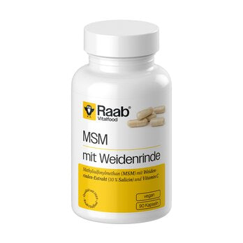 RAAB VITALFOOD MSM mit Weidenrinde Kapseln konv. 90Stk