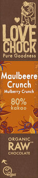 LOVECHOCK Riegel Maulbeere Crunch 80% Kakao 40g
