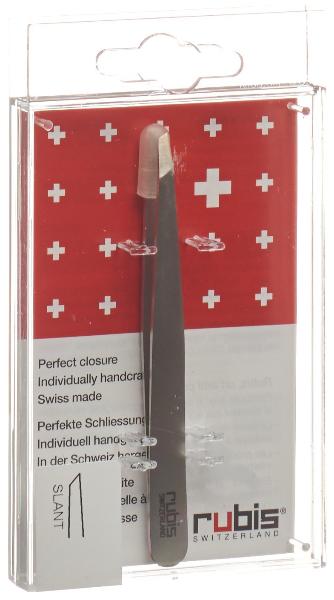 RUBIS Pinzette schräg Inox