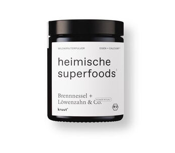 KRUUT Heimische Superfoods - Wildkräuterpulver mit natürlichem Calcium Kali 70g