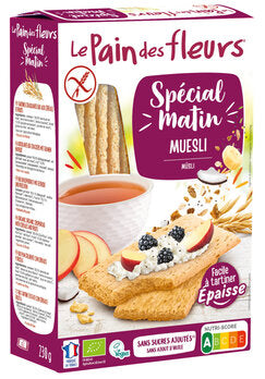 LE PAIN DES FLEURS Knusperbrot Muesli Spécial Matin glutenfrei 230g