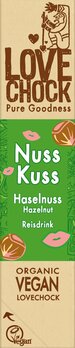 LOVECHOCK Riegel Nuss Kuss Reisdrink Haselnuss 64% Kakao 40g