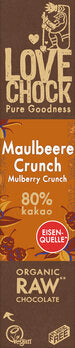LOVECHOCK F Barre choc. cru mûre blanche Crunch 80% cacao 40g