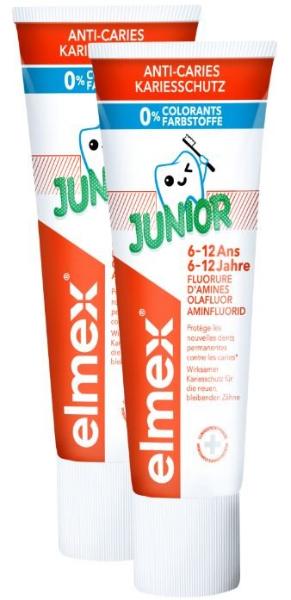 DrogerieMarkt24 - DrogerieMarkt24 ELMEX JUNIOR Zahnpasta Duo 2 x 75 ml - DrogerieMarkt24