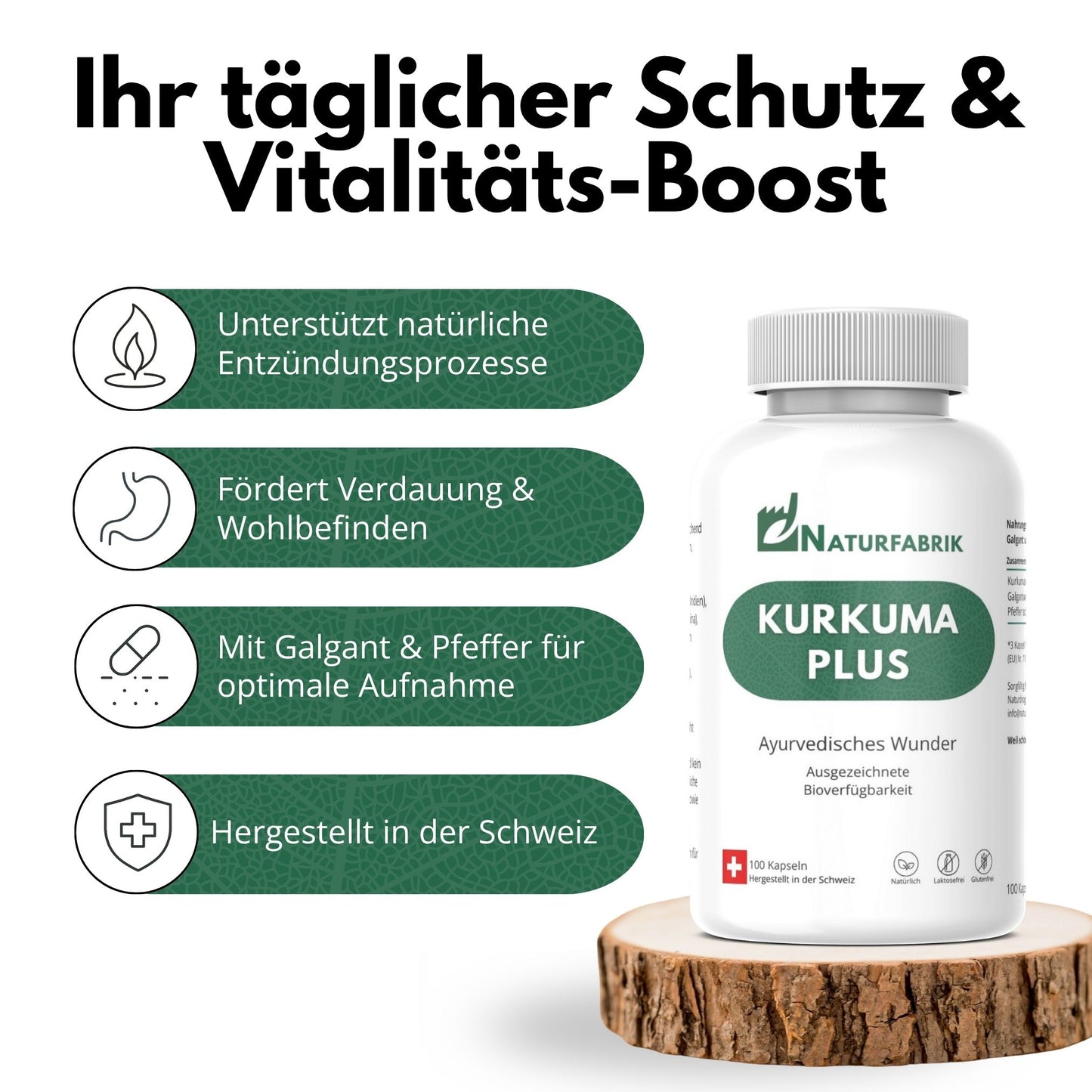 NATURFABRIK Kurkuma Plus Kapseln 100 Stk