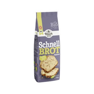 Bauck Mühle "Schnell Brot" Backmischung mit Saaten, glutenfrei, EU Bio 500g