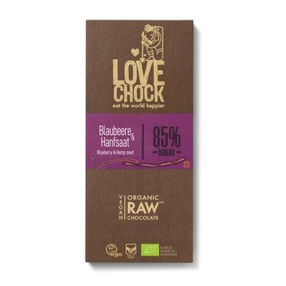 lovechock Blaubeere & Hanfsaat Schokolade, EU Bio 70g