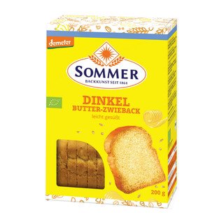 Sommer Dinkel Butter Zwieback, Demeter 200g