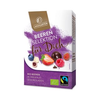 Landgarten Beeren in dreierlei Schokolade, EU Bio / FLO-Fairtrade 90g