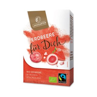 Landgarten Erdbeere in Beerenschokolade, EU Bio / FLO-Fairtrade 90g
