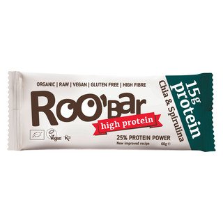 Roobar Rohkost Protein Riegel Chia & Spirulina, EU Bio 60g