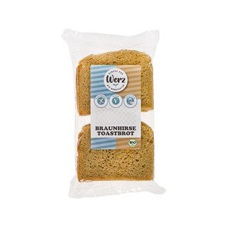 Werz Braunhirse-Toastbrot glutenfrei, EU Bio 250g