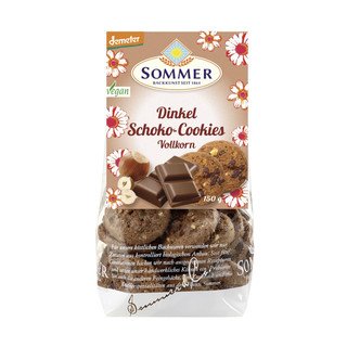 Sommer Dinkel Schoko Vollkorn-Cookies, Demeter 150g