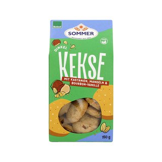 Sommer Dinkel Kekse mit Kastanien, Mandeln & Bourbon-Vanille, EU Bio 150g