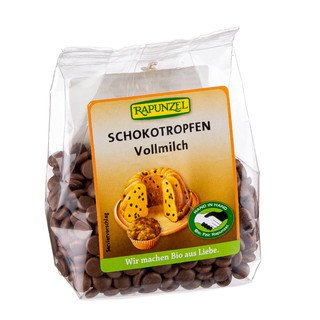 Rapunzel Schokotropfen Vollmilch, HIH, EU Bio / Fairer Handel 100g