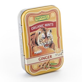 Rapunzel Bonbons Organic Mints Ginger, HIH, EU Bio / Fairer Handel 50g
