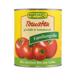 Rapunzel Tomaten geschält in Tomatensaft (Pelati), EU Bio 800ml