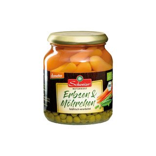 Schweizer Erbsen und Karotten, Demeter 370ml