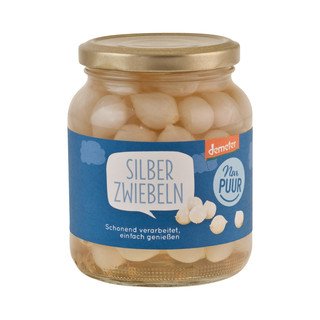 Nur Puur Silberzwiebeln süss/sauer, Demeter 340ml