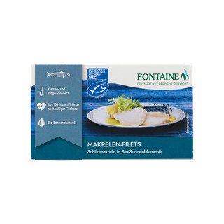 Fontaine Makrelen Filets, Marine Stewardship Council 120g