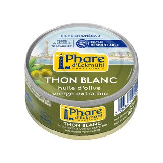 Phare d'Eckmühl Weisser Thunfisch Germon in Olivenöl, ohne Zertifizierung 80g