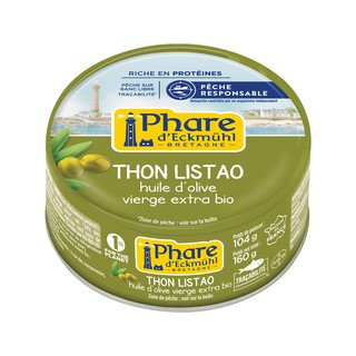 Phare d'Eckmühl Thunfisch Listao in Olivenöl, ohne Zertifizierung 160g