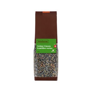 Biofarm Grüne Linsen, Bio Knospe Schweiz 500g