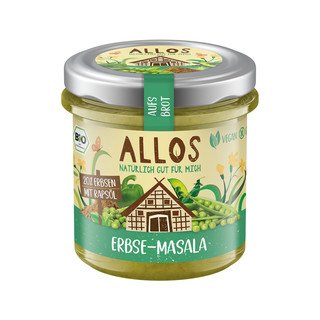 Allos aufs Brot Erbse Masala, EU Bio 140ml
