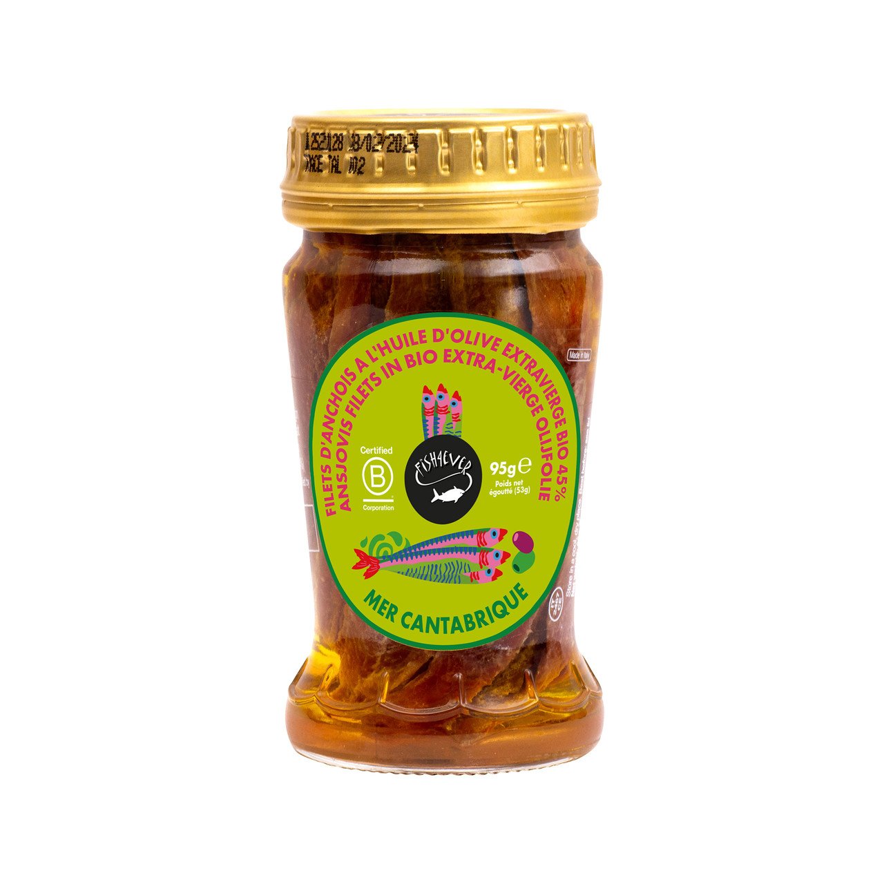 Fish4Ever Sardellenfilets in Bio-Olivenöl, Wildfang/-sammlung 95g