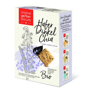 Gerber Biscuits Biscuits Hafer Dinkel Chia, CH Bio 80g