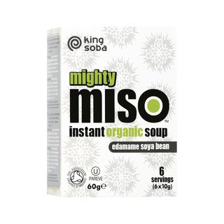 King Soba Mighty Miso Suppe Instant mit Edamame, EU Bio 10g