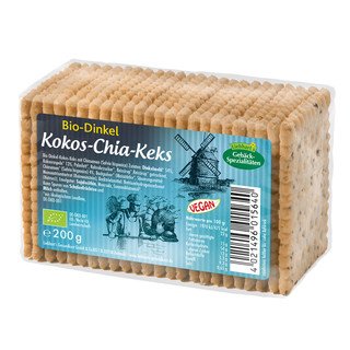 Liebhart's Dinkel Kokos Chia-Keks, EU Bio 200g