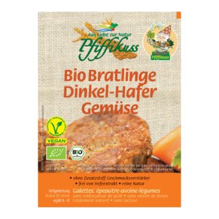 Pfiffikuss Bratlinge Dinkel-Hafer-Gemüse, EU Bio 160g