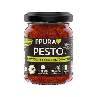 PPura Pesto Rosso mit 35% getrocknete Tomaten, CH Bio 120ml