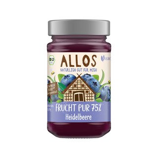 Allos Frucht Pur Heidelbeer Fruchtaufstrich, EU Bio 250g