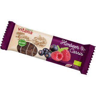 Vitana Fruchtschnitte Himbeer-Cassis mit Beeren, EU Bio 60g