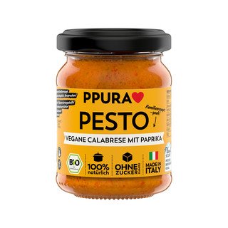 PPura Pesto vegane Calabrese mit Paprika, EU Bio 120ml