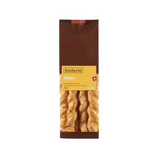 Biofarm Flûtes mit Mais und Kümmel, Bio Knospe 120g