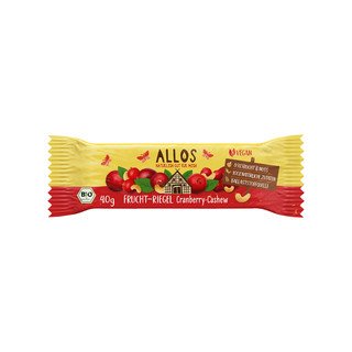 Allos Fruchtschnitte Cranberry-Cashew, EU Bio 40ml