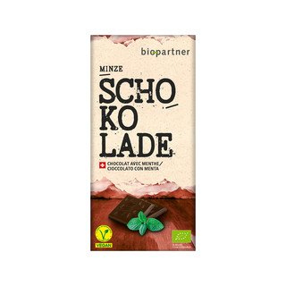 Bio Partner Schokolade Zartbitter mit Minze, CH Bio 75g