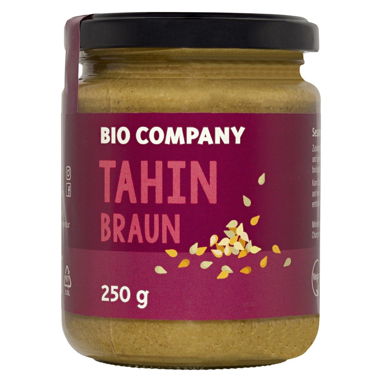 DrogerieMarkt24 - DrogerieMarkt24 BIO COMPANY Tahin braun 250g - DrogerieMarkt24