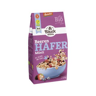 Bauck Mühle Hafer Müsli Beere glutenfrei, Demeter 425g